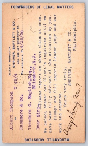 Antique legal notice postal - antique,