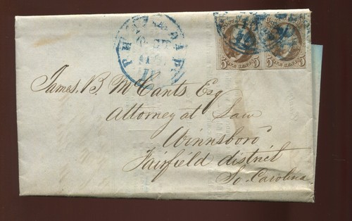 Franklin imperf used pair - 1,