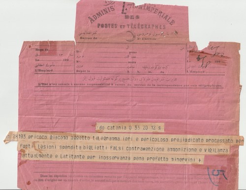 Ottoman empire telegraph italy - ottoman,