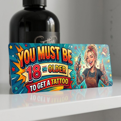 Tattoo shop metal sign - shop,