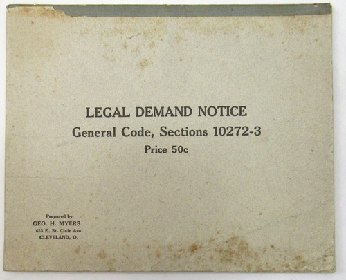 1910 legal demand - legal, notice