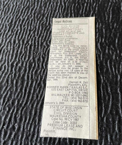 Legal notice stumpy - legal, stumpy's