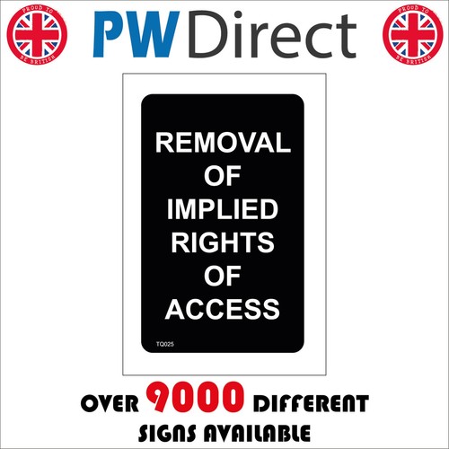 Sign removal implied - removal, rights