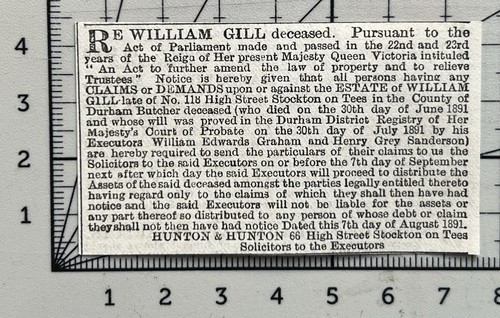 William gill stockton - william, on