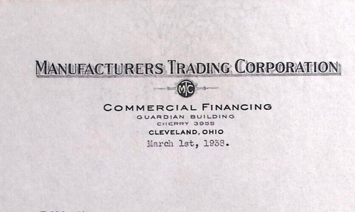 1938 manufacturers trading - 1938, co