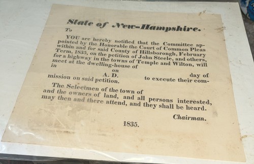 New hampshire 1835 court legal - 1835,