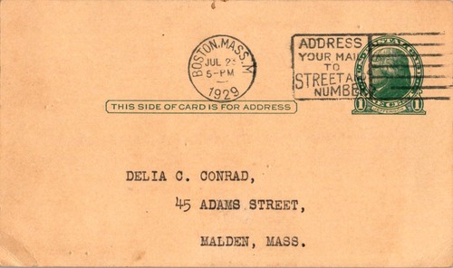 1929 boston postcard legal - postcard,