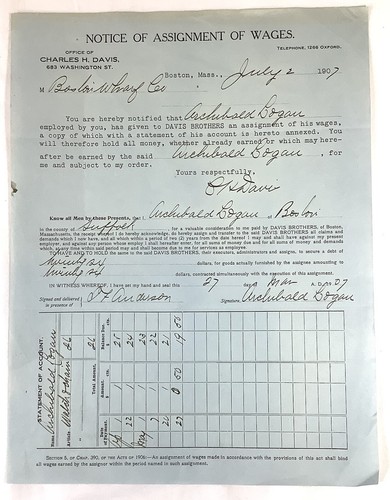 Notice assignment wages - of, of