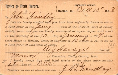 Harlan iowa juror - iowa,